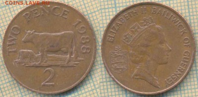 Гернси 2 пенса 1988 г., до 27.05.2019 г. 22.00 по Москве - Гернси 2 пенса 1988  5955