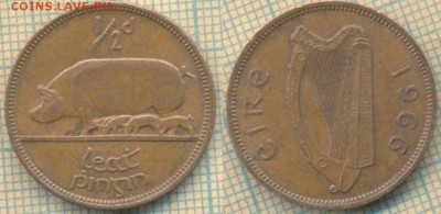 2 пенни 1966 г., до 29.05.2019 г. 22.00 по Москв - Ирландия полпенни 1966  6046