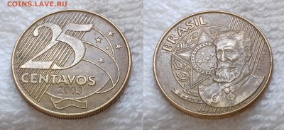 БРАЗИЛИЯ 25 сентаво 2003 до 25.05 22:00 мск - БРАЗИЛИЯ 25 сентаво 2003 20190503_1237
