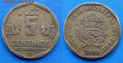 Перу - 5 сентимо 1993 года до 30.05 - Перу 5 сентимо 1993