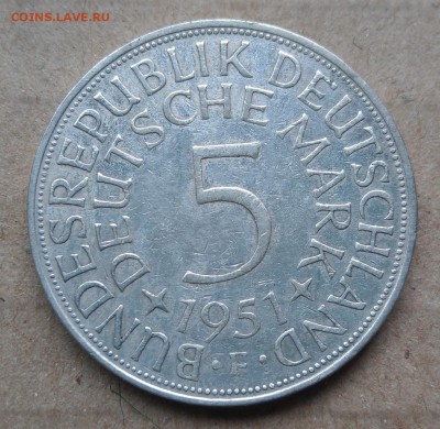 ФРГ 5 марок 1951F до 22-00 28.05 - IMAG1659~2