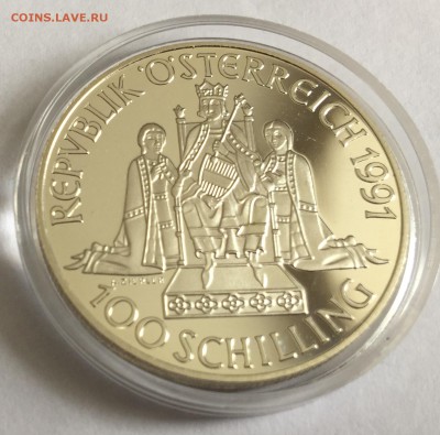 Австрия 100 шиллингов 1991г Рудольф I, до 30.05.19г - IMG_7378