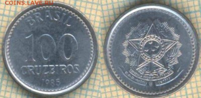 Бразилия 100 крузейро 1985 г., до 30.05.2019 г. 22.00 по Мос - Бразилия 100 крузейро 1985  6078