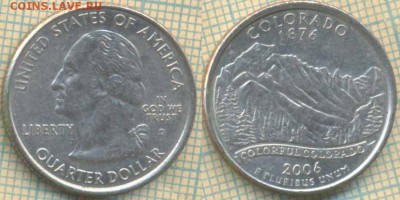 США 25 центов 2006 г. Колорадо, до 30.05.2019 г. 22.00 по Мо - США 25 центов 2006  6097