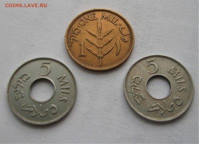 Британская ПАЛЕСТИНА 1 мил 1942, 5 милс 1927,1939. Оценка. - 094.JPG