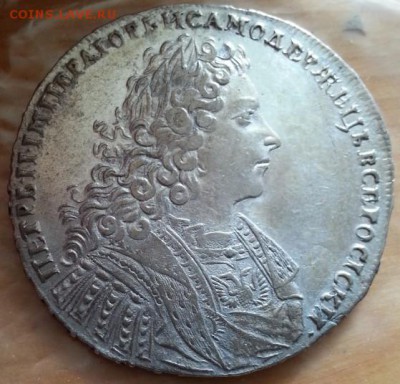 Рубль 1728 Петр II - ми6лль