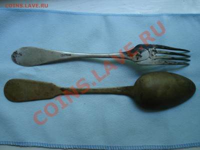 Серебрянная вилка (1892) и ложка оцените - DSC06025.JPG