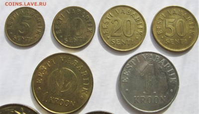 ЭСТОНИЯ 9 монет(5,10,20,50 сентов, 1,5 крон)1991-2008. 31.05 - 043.JPG