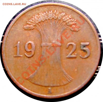 A93 Германия 1 пфенниг 1925A до 03.07 в 22°° - A93 1 1925A_2