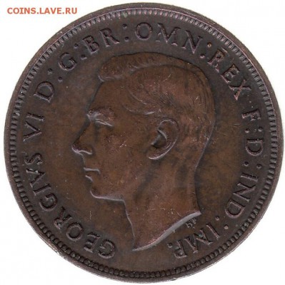 Англия 1 пенни 1937 до 31.05 в 22.00 по мск - 85