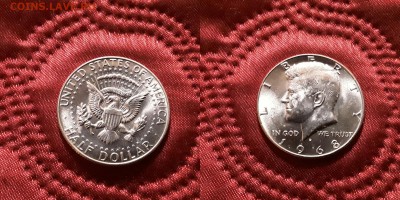 США. 50 центов 1968 г. Кеннеди. Серебро. До 29.05.19. - 20190525_211708