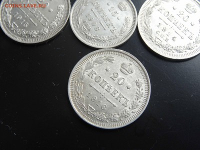 Лот серебра 15-20 копеек 1908-1916 5 шт. до 01.06 до 22.00 - DSC09852