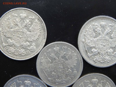Лот серебра 15-20 копеек 1908-1916 5 шт. до 01.06 до 22.00 - DSC09854