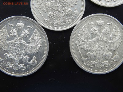 Лот серебра 15-20 копеек 1908-1916 5 шт. до 01.06 до 22.00 - DSC09855