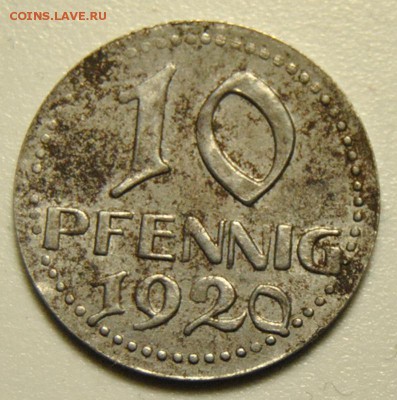 Германия Нотгельд 10 пфеннигов 1920 29.05.2019 в 22-00 мск - DSC_6001.JPG