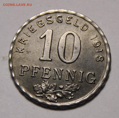 Германия Нотгельд 10 пфеннигов 1918 29.05.2019 в 22-00 мск - DSC_4294.JPG