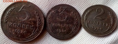 2,3,5 копеек 1924 г. на оценку - 1