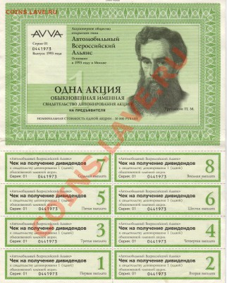 Куплю акции AVVA (Автомобильный Всероссийский Альянс) - AVVA.JPG