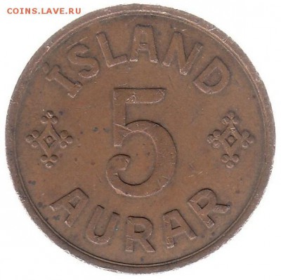 Исландия 5 аурар 1942 до 31.05 в 22.00 по мск - 136-2