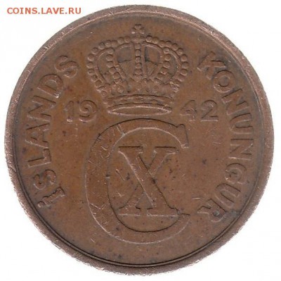 Исландия 5 аурар 1942 до 31.05 в 22.00 по мск - 136