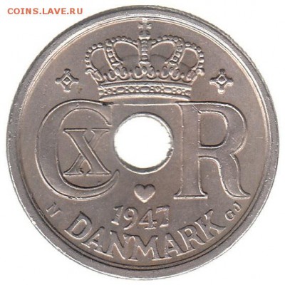Дания 25 эре 1947 до 31.05 в 22.00 по мск - 162