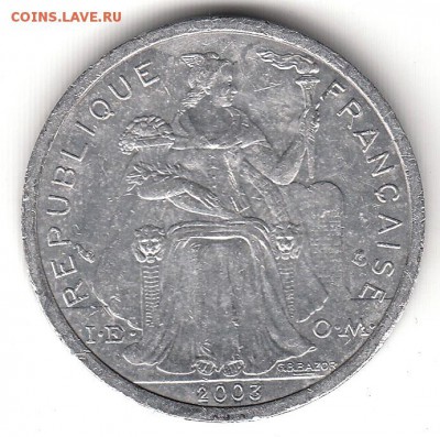 Полинезия 2 франка 2003 до 31.05 в 22.00 по мск - 168
