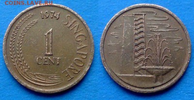 Сингапур - 1 цент 1974 года до 6.06 - Сингапур 1 цент 1974