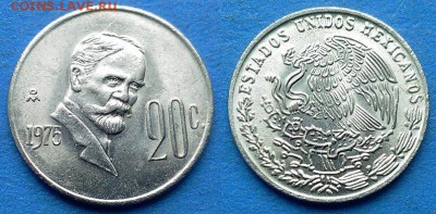Мексика - 20 сентаво 1975 года до 6.06 - Мексика 20 сентаво 1975