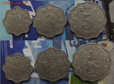 Мальта 3 монеты 2,3 и 5 миль 1972г. волнистые - DSCN9791.JPG