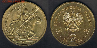 Польша 2 злотых 2009 "Польский гусар XVII века" 06.06.19 - Poland_Y#670_31052019