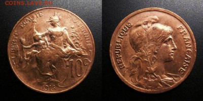 МОНЕТЫ МИРА 05-19 - Франция – 10 сантимов (1916)