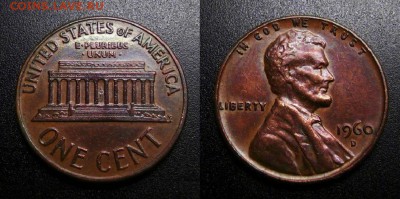МОНЕТЫ МИРА 05-19 - США – 1 цент (1960 D)