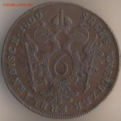 Австрия 6 крейцеров 1800г. - 113