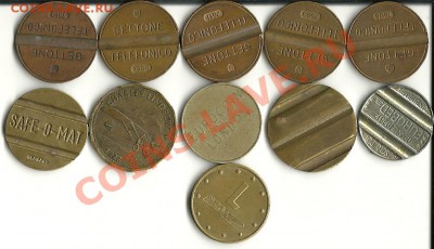 11 иностранных жетонов (телефонные и др.) на оценку - Scan_Pic0014