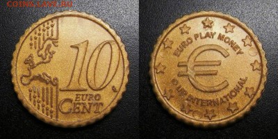 МОНЕТЫ МИРА 05-19 - Жетон (игровой) – 10 евроцентов (пластик) Н1