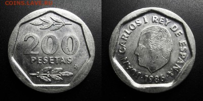 МОНЕТЫ МИРА 05-19 - Испания – 200 песет (1986) Н1-1