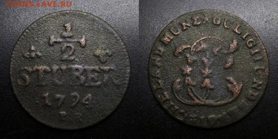 МОНЕТЫ МИРА 05-19 - Германия (Юлих-Берг) – 0,5 стюбера (1794)
