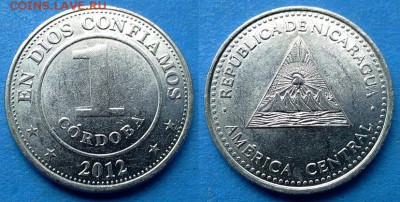 Никарагуа - 1 кордоба 2012 года до 9.06 - Никарагуа 1 кордоба 2012
