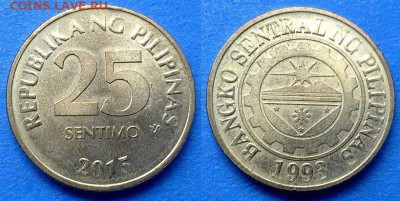 Филиппины - 25 сентимо 2015 года до 9.06 - Филиппины 25 сентимо 2015