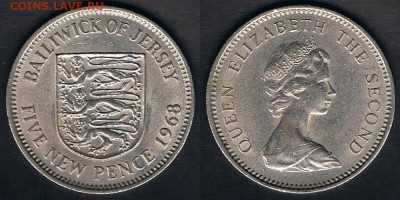 Джерси 5 новых пенсов 1968 "Герб" до 11.06.19 в 22:00 - Jersey_KM#32_05062019