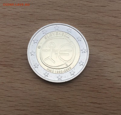 биметалл 2 евро Словакия 2009 10 лет введения евро - IMG_7519.JPG