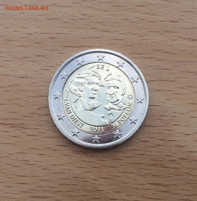 биметалл 2 евро Бельгия 2011 Международный женский день - IMG_7553.JPG