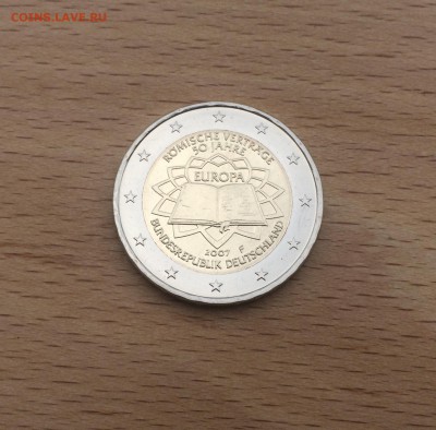 биметалл 2 евро Германия 2011 F Римский договор UNC - IMG_7528.JPG