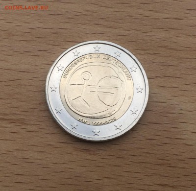 биметалл 2 евро Германия 2009 10 лет введения евро - IMG_7533.JPG