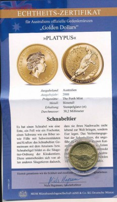 Австралия 1$ доллар 2008 Утконос Животные Фауна - avstralija_1_dollar_2008_utkonos_zhivotnye_fauna (2)