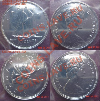 Канада: монеты от 1859 до наших дней - продаю. - 10 и 25 центов.JPG