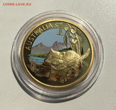 Австралия 1$ доллар 2009 Тасмания Тасманийский дьявол - avstralija_1_dollar_2009_tasmanija_tasmanijskij_djavol_zhivotnye_fauna_emal_shtaty_i_territorii