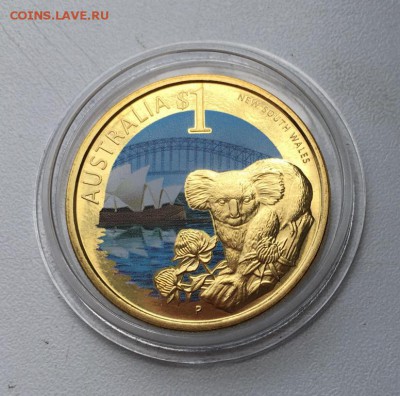 Австралия 1$ доллар 2009 Коала Новый Южный Уэльс Животные - avstralija_1_dollar_2009_koala_novyj_juzhnyj_uels_zhivotnye_fauna_emal (2)