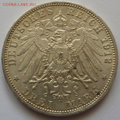 3 марки Пруссия 1912. - 3 марки Пруссия 1912 - 1-1