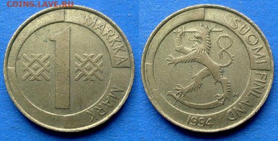 Финляндия - 1 марка 1994 года до 11.06 - Финляндия 1 марка 1994
